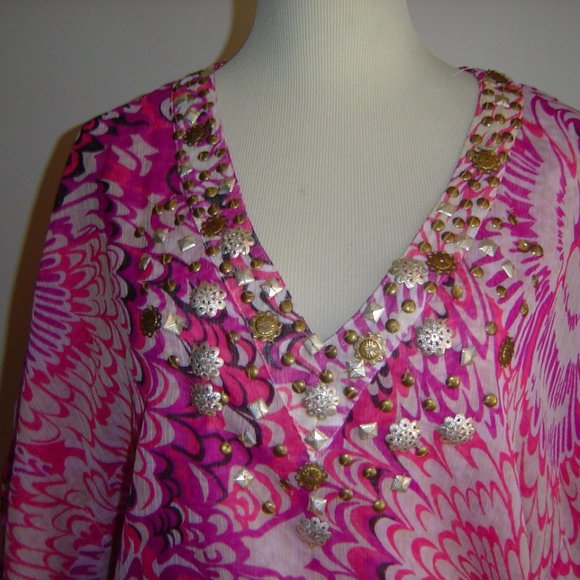 Pink Patterned Swim Coverup - Picture 6 of 8